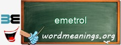 WordMeaning blackboard for emetrol